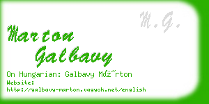 marton galbavy business card